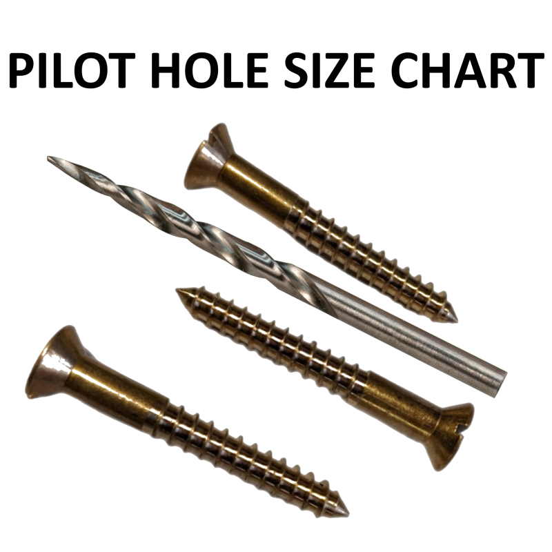 Pilot Hole Sizes for Wood Screws – Fair Wind Fasteners