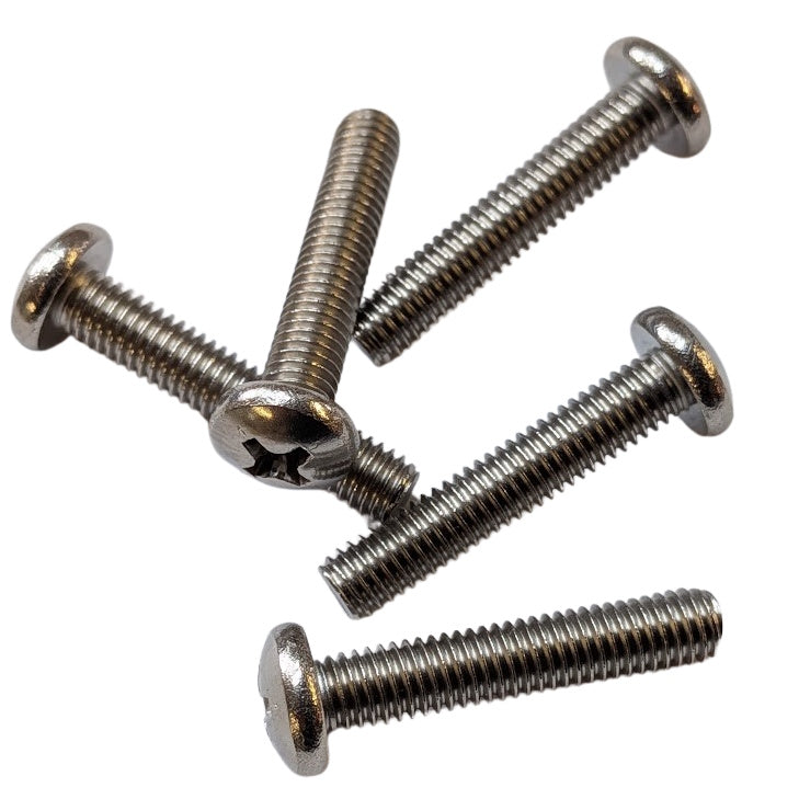316 Stainless 10-24 x 1" Phillips / Pan Machine Screws - 300 Pieces - SURPLUS