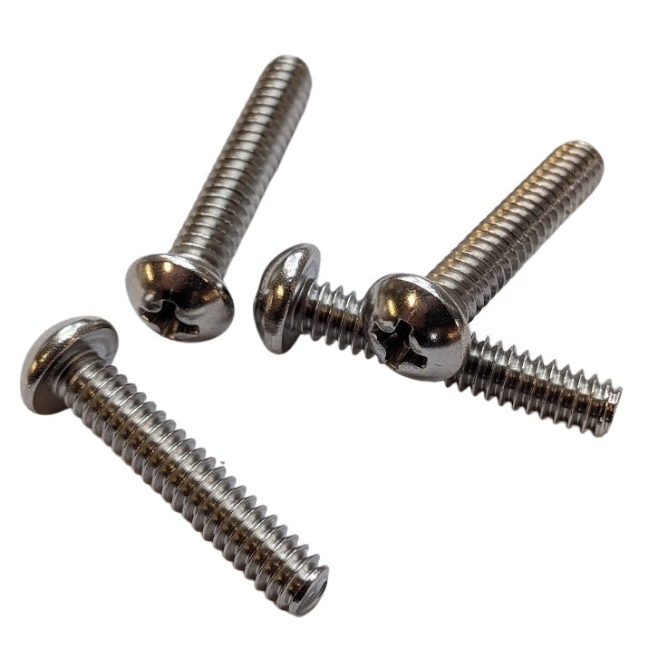 18-8 Stainless Steel 10-24 x 1" Phillips / Round Machine Screws - 500 Pieces - SURPLUS