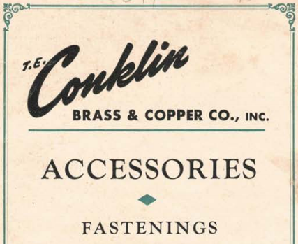 Full Scan of the Vintage T.E. Conklin Brass & Copper Co Catalog from 1951