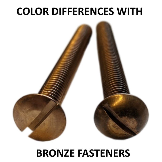 The color of bronze fasteners, what to expect and how to change it.