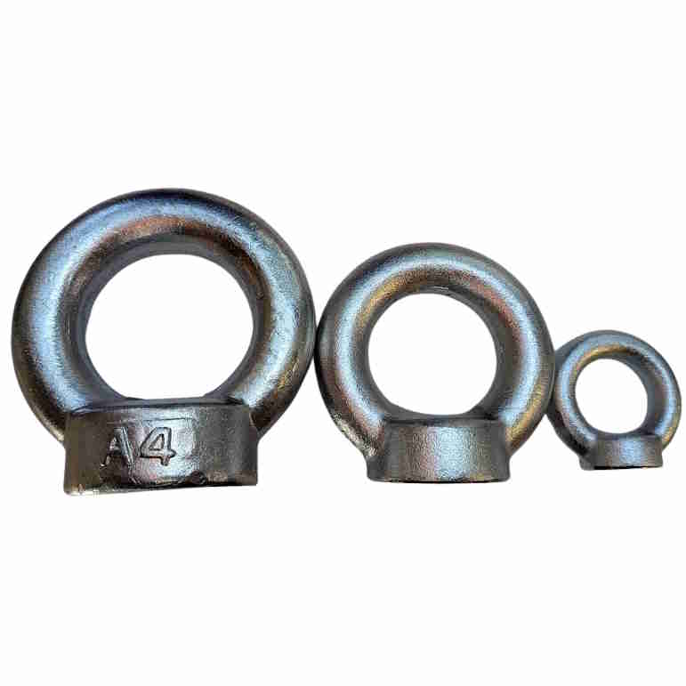 DIN 582 316/A4 Metric Lifting Eye Nut - 3 in a row with A4 Stainless Marking