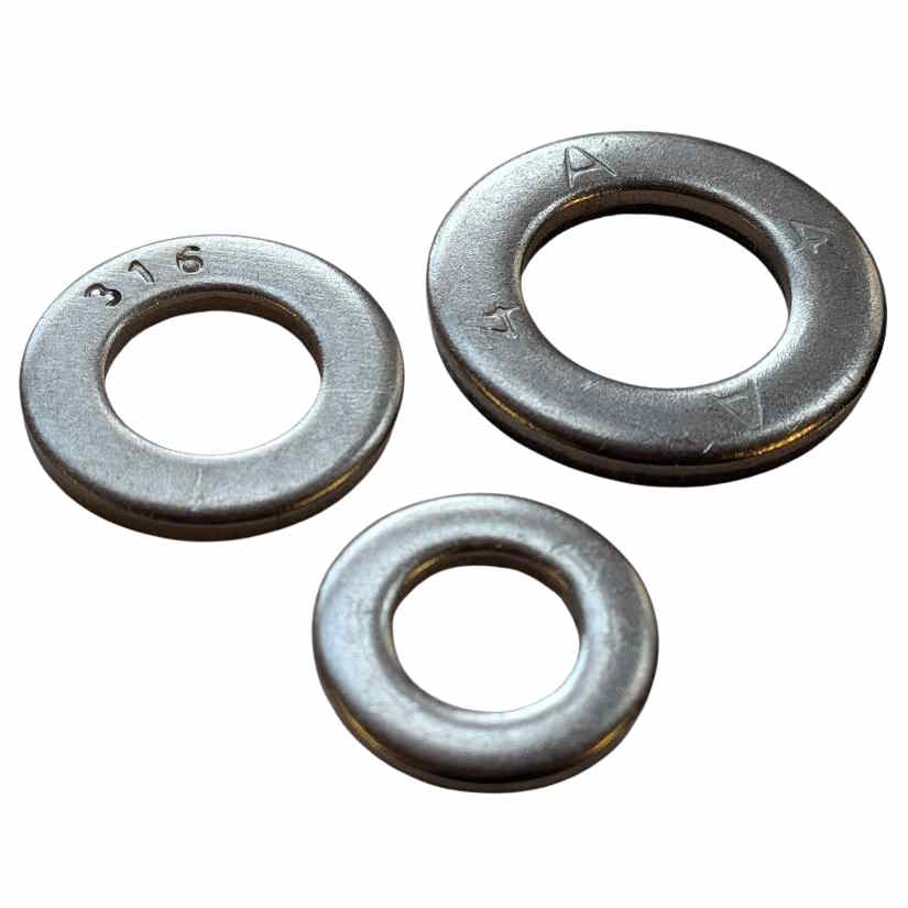 A4 316 Stainless Flat Washers Metric