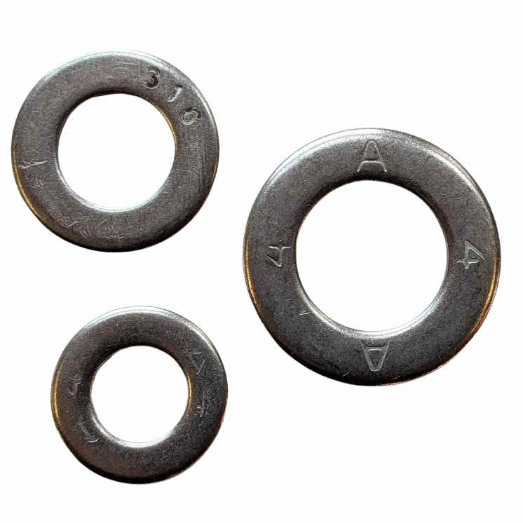 Metric Stainless Flat Washers 
