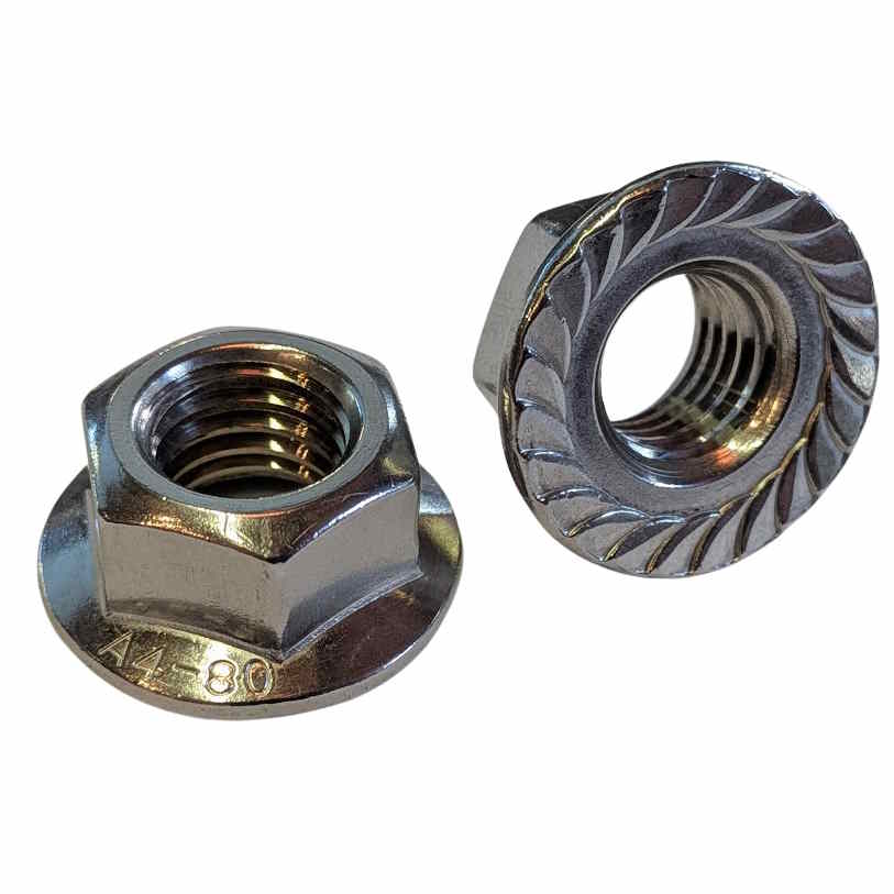 316/A4 Metric Stainless Steel Hex Flange Nuts