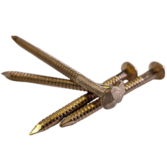 Silicon Bronze Ring Shank Decorative Rose Head Nails