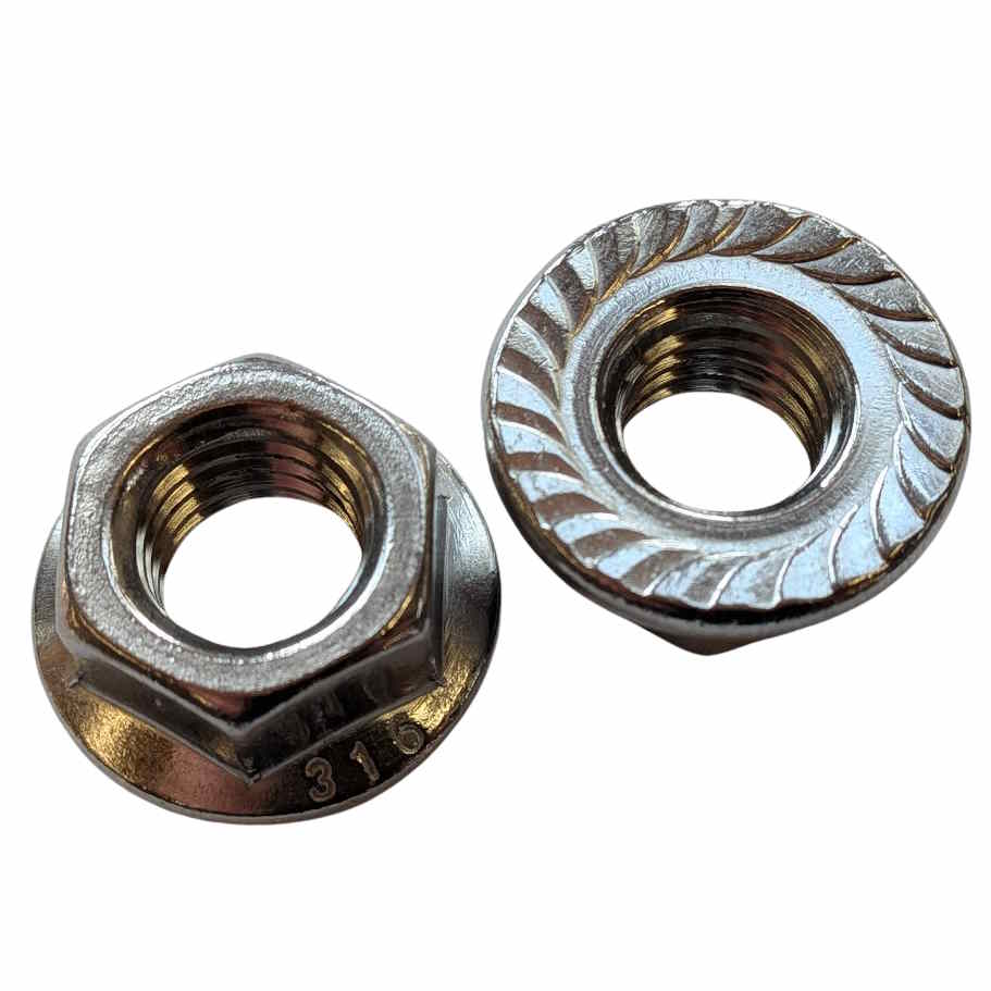 316ss Hex Nut - Serrated Flange
