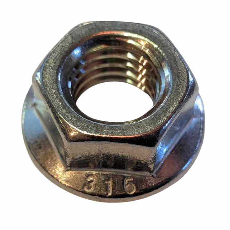 316 Stainless Steel Serrated Hex Flange Nut