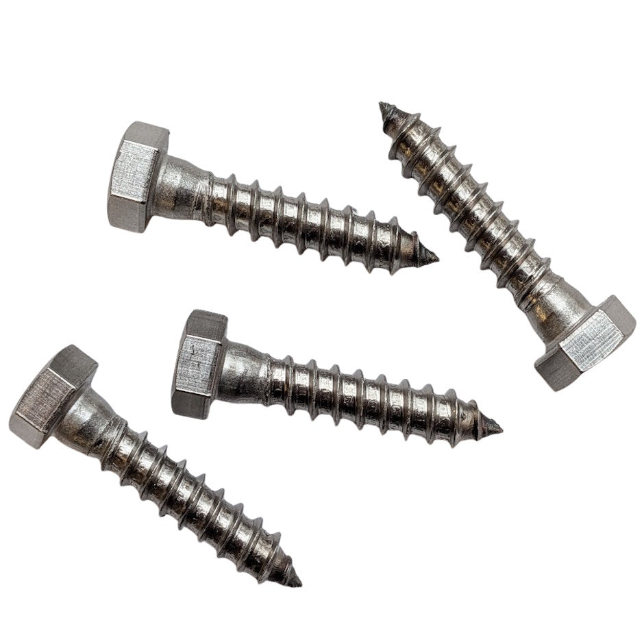 18-8 Stainless Steel Lag Bolts - 3/8" x 1-3/4" - 100 Pieces - SURPLUS