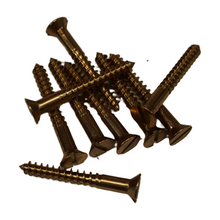 Load image into Gallery viewer, #14 Slotted Flat Head Bronze Wood Screw
