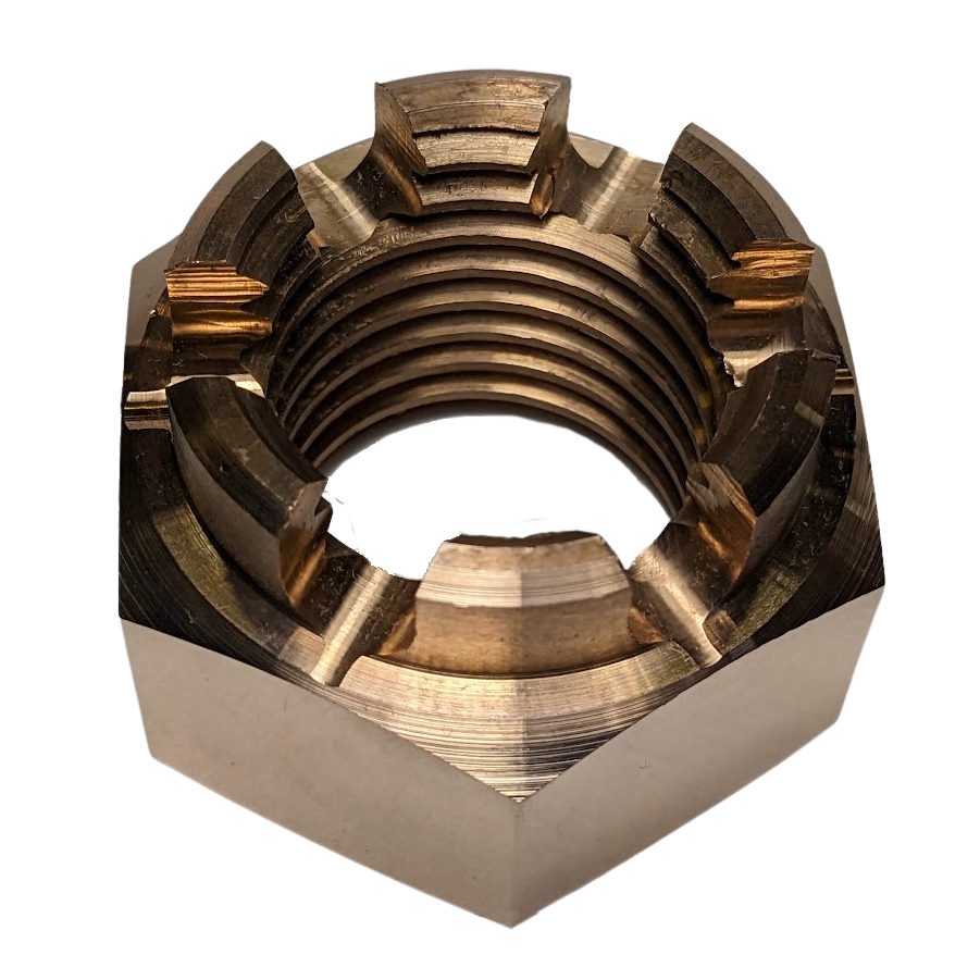 Castellated Nut - Silicon Bronze